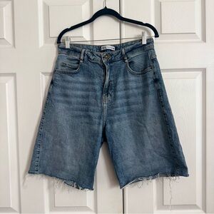 Zara Cut Off Blue Denim Shorts